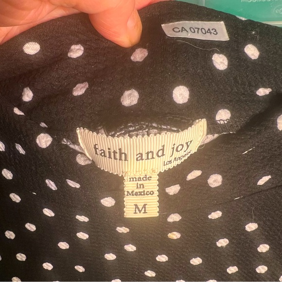 M Faith & Joy Polka Dot A-Style Skirt Elastic Waist Transparent Line Decor Fancy - Picture 3 of 7